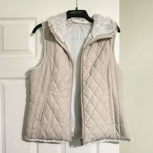 weatherproof faux fur winter vest